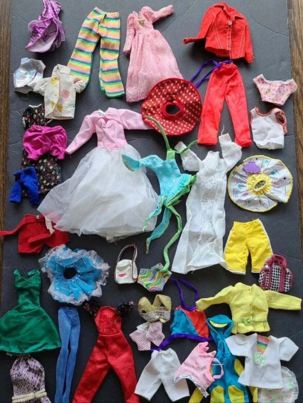 Vintage Doll Clothes Lot - Mixed Colors